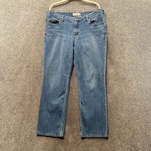 Carhartt Jeans Women 16P‎ Short Original Fit Blaine Straight Blue Denim 5 Pocket